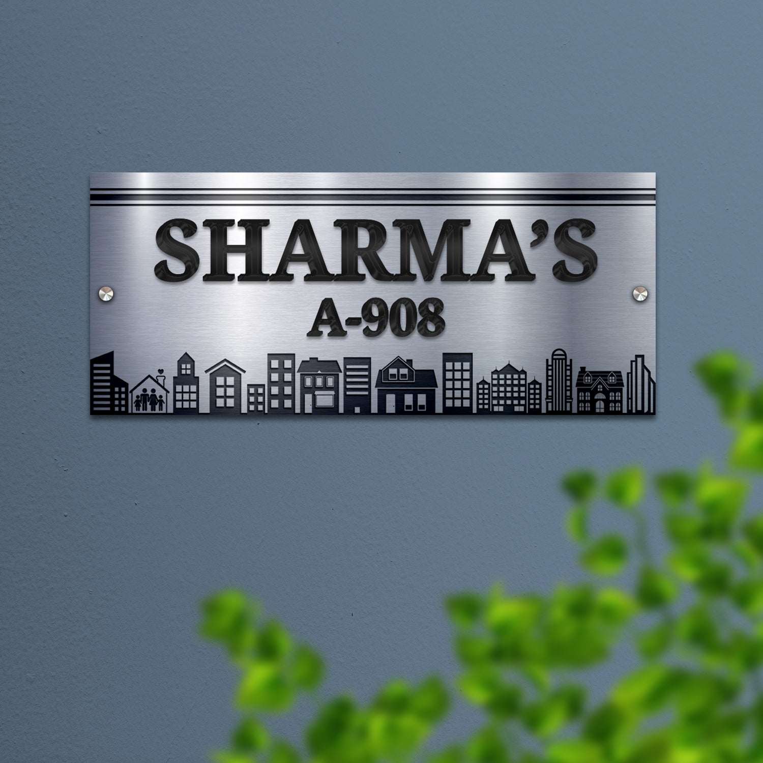 Silver Elegance Name Plate