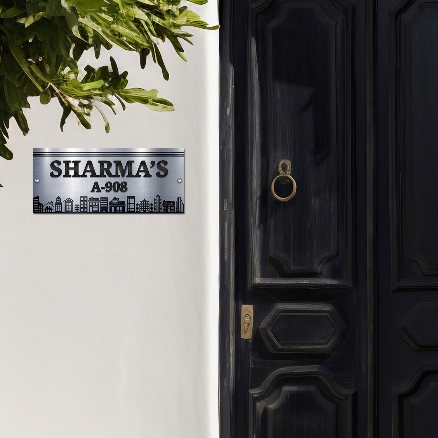 Silver Elegance Name Plate