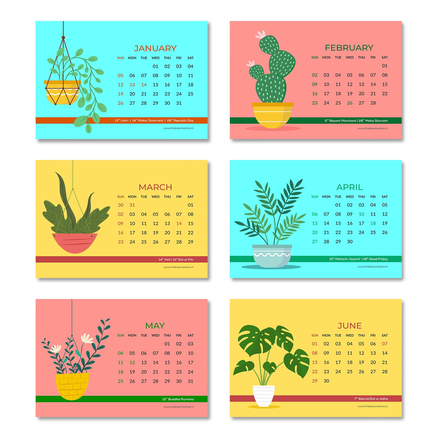 Nature & Beauty - Wooden Base 2025 Calendar