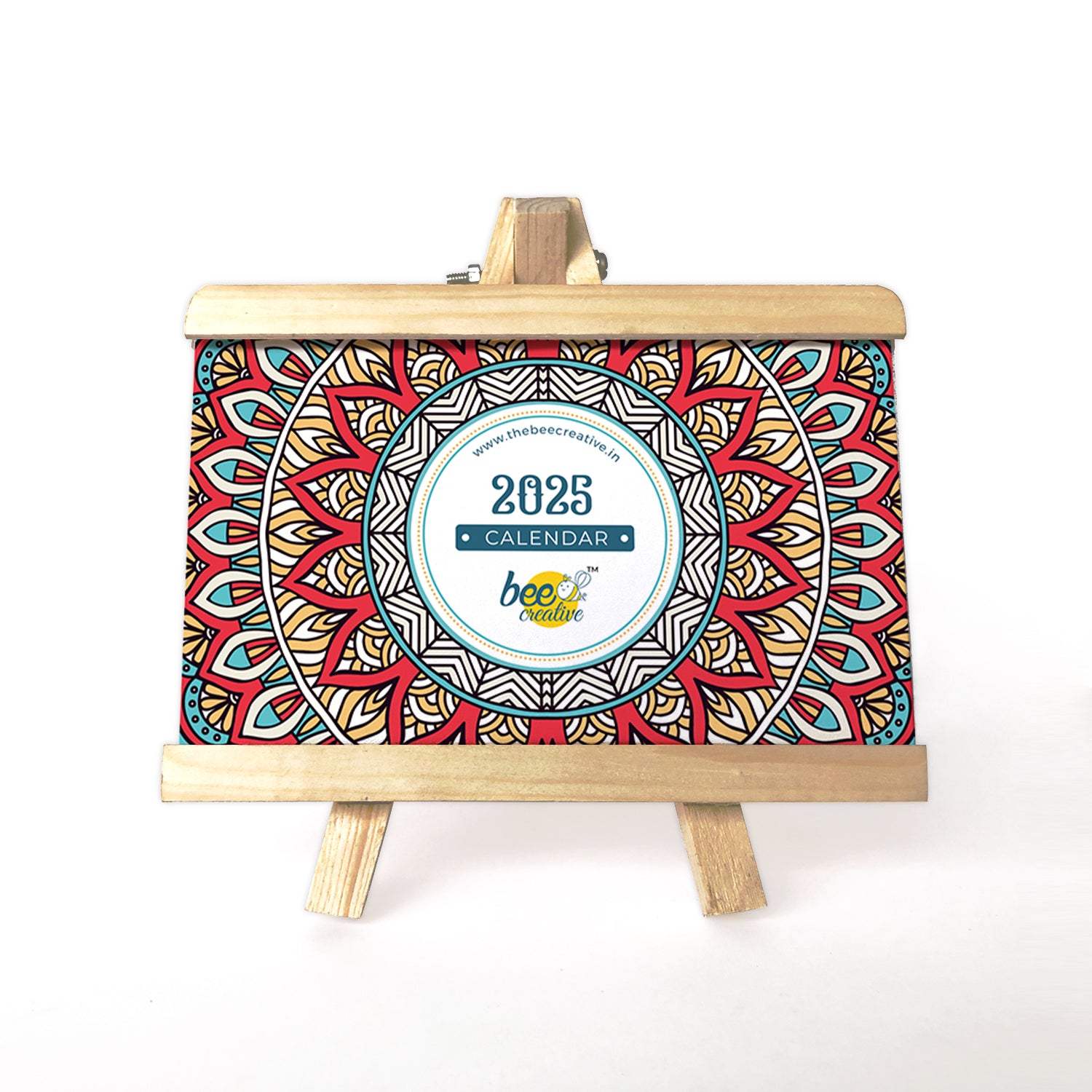 Mandala Art - Wooden Base 2025 Calendar