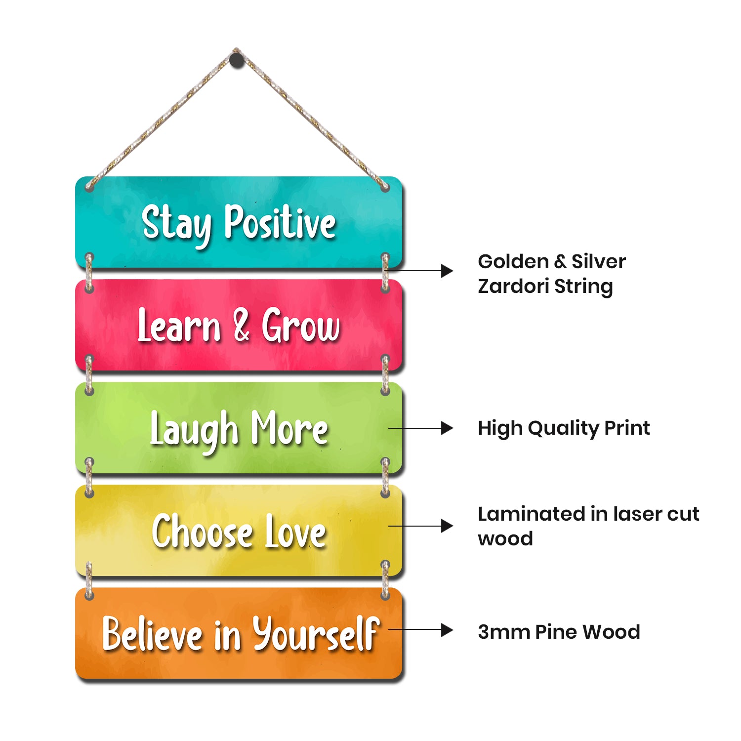 Decorative Wall Hanging (Stay Positive)