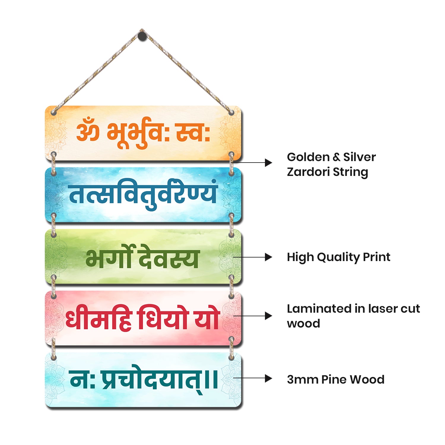 Decorative Wall Hanging (Gaytri Mantra)