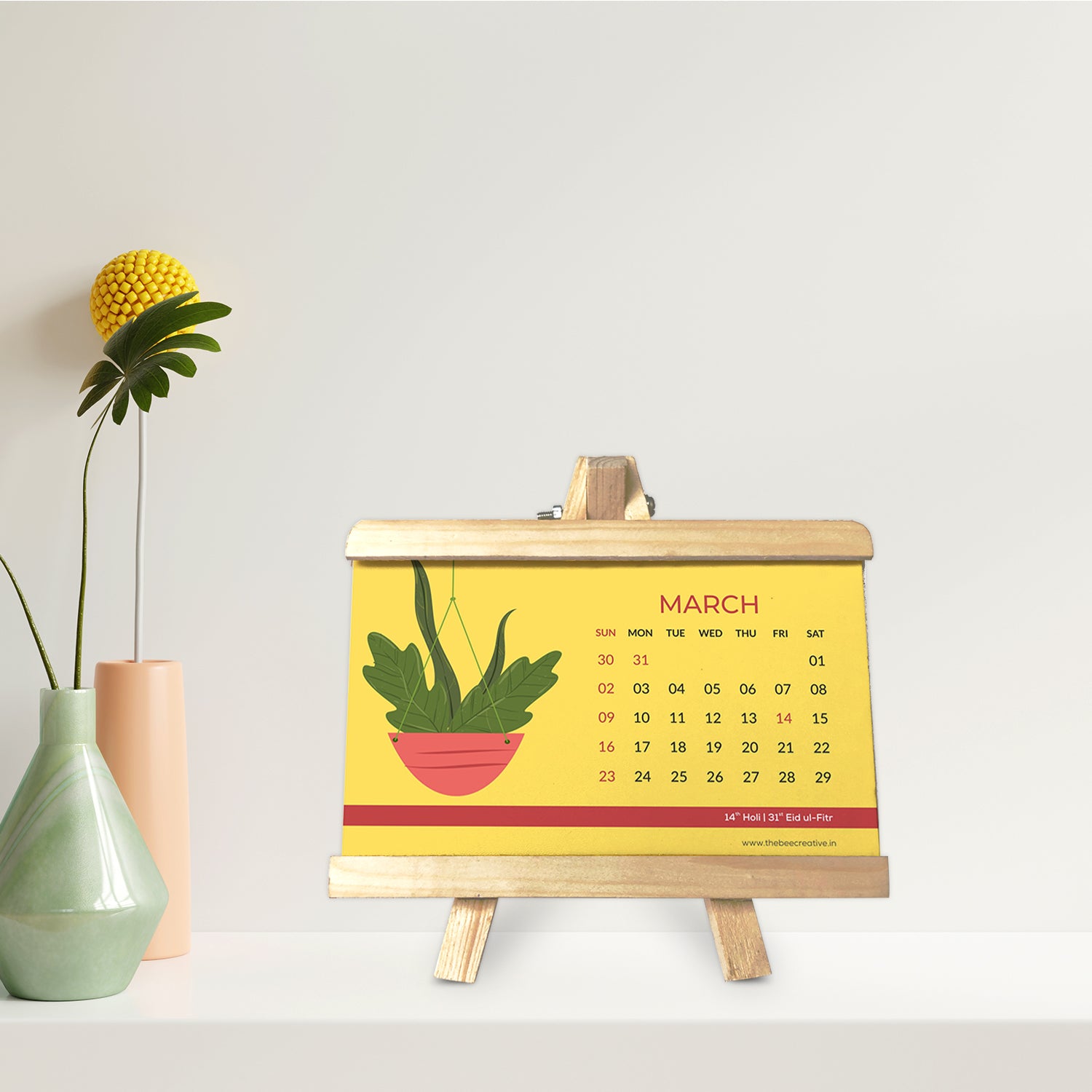 Nature & Beauty - Wooden Base 2025 Calendar