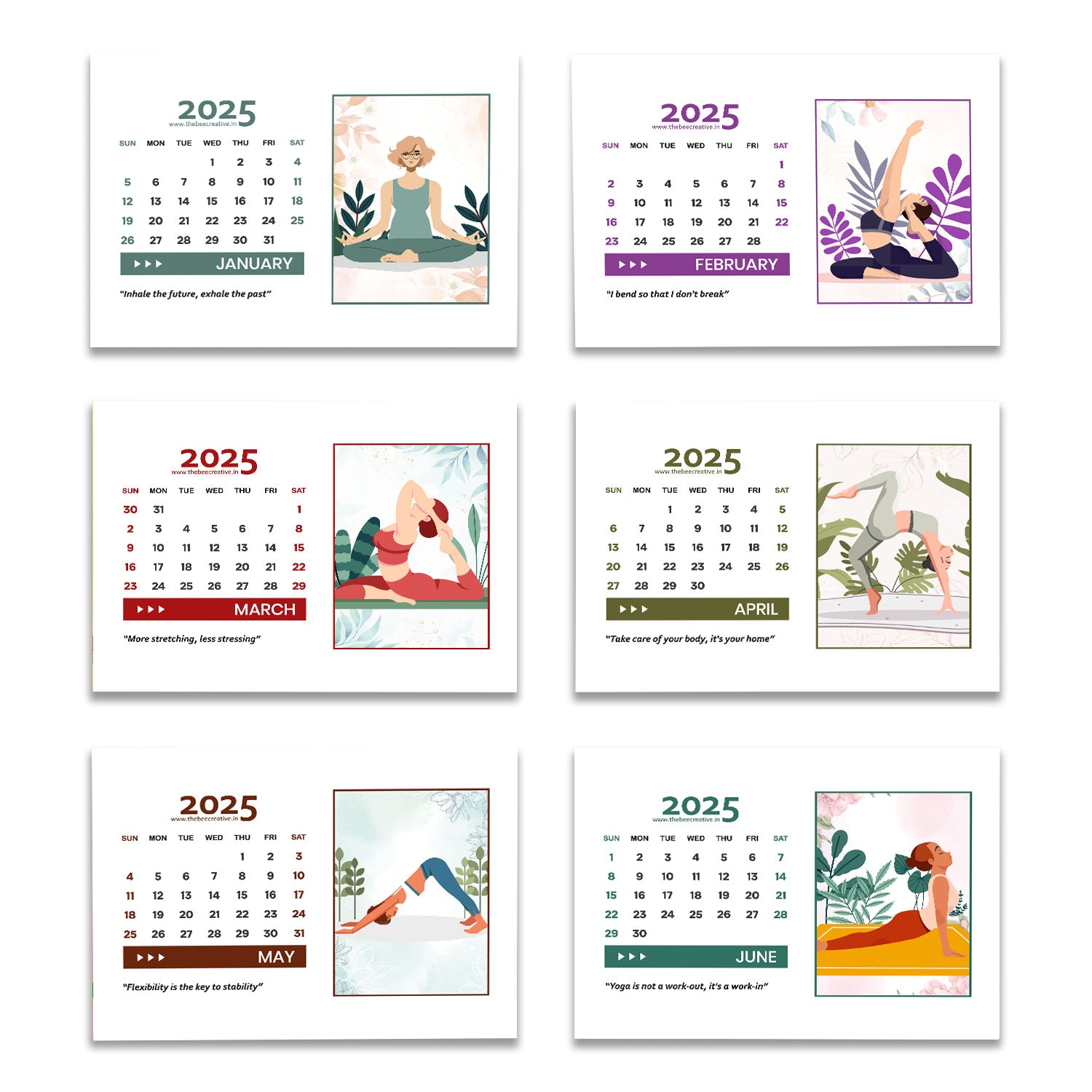 Yoga in Life - MDF Base 2025 Calendar