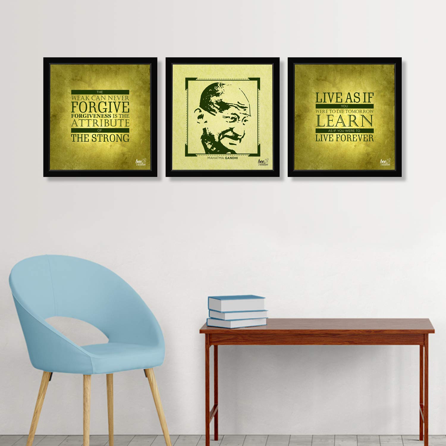 Wall Art Frame Set of 3 - Mahatma Gandhi