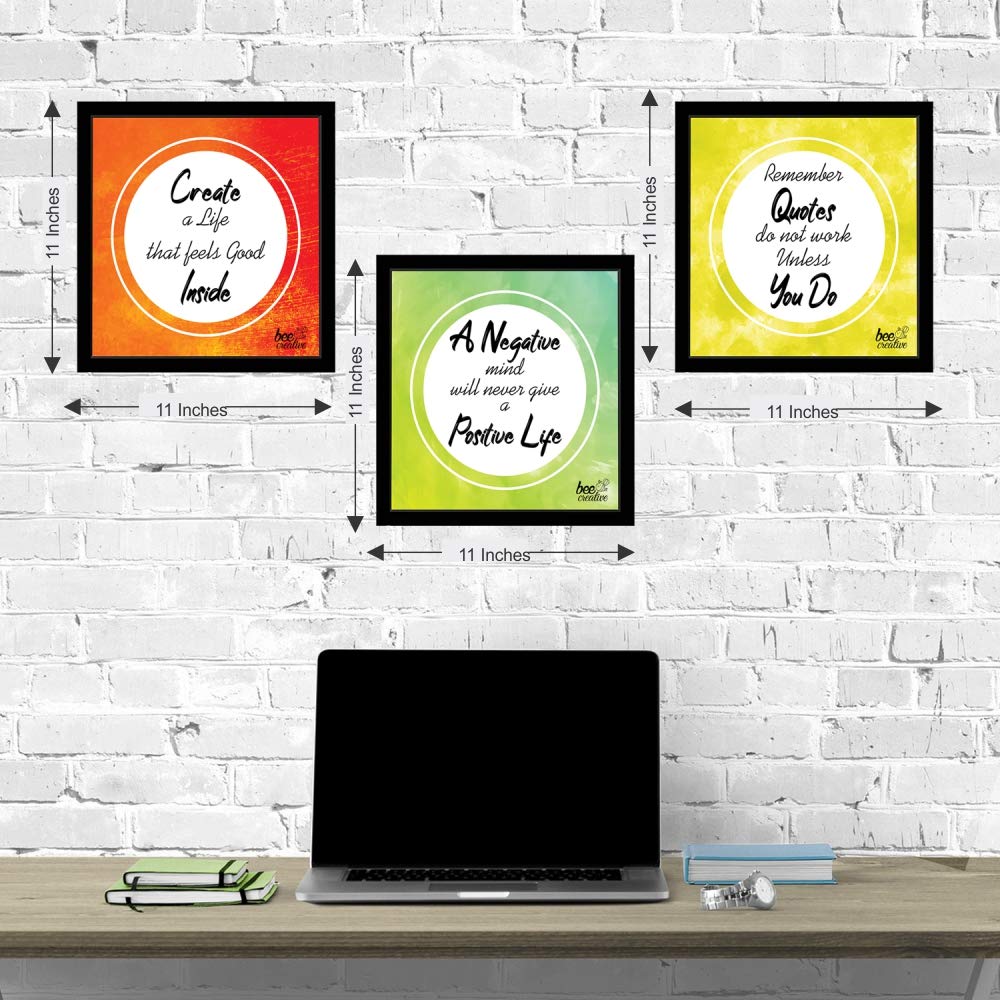 Wall Art Frames set of 3 - Positive Life