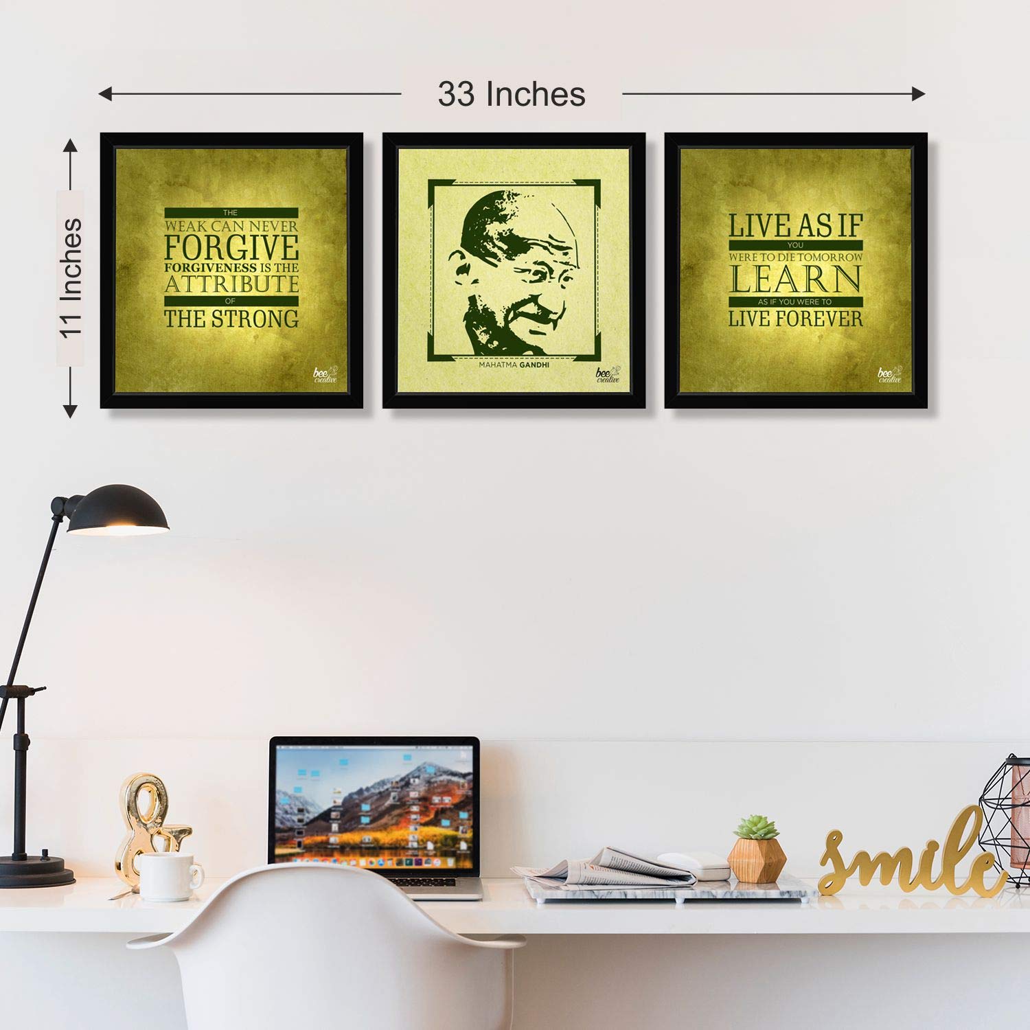 Wall Art Frame Set of 3 - Mahatma Gandhi