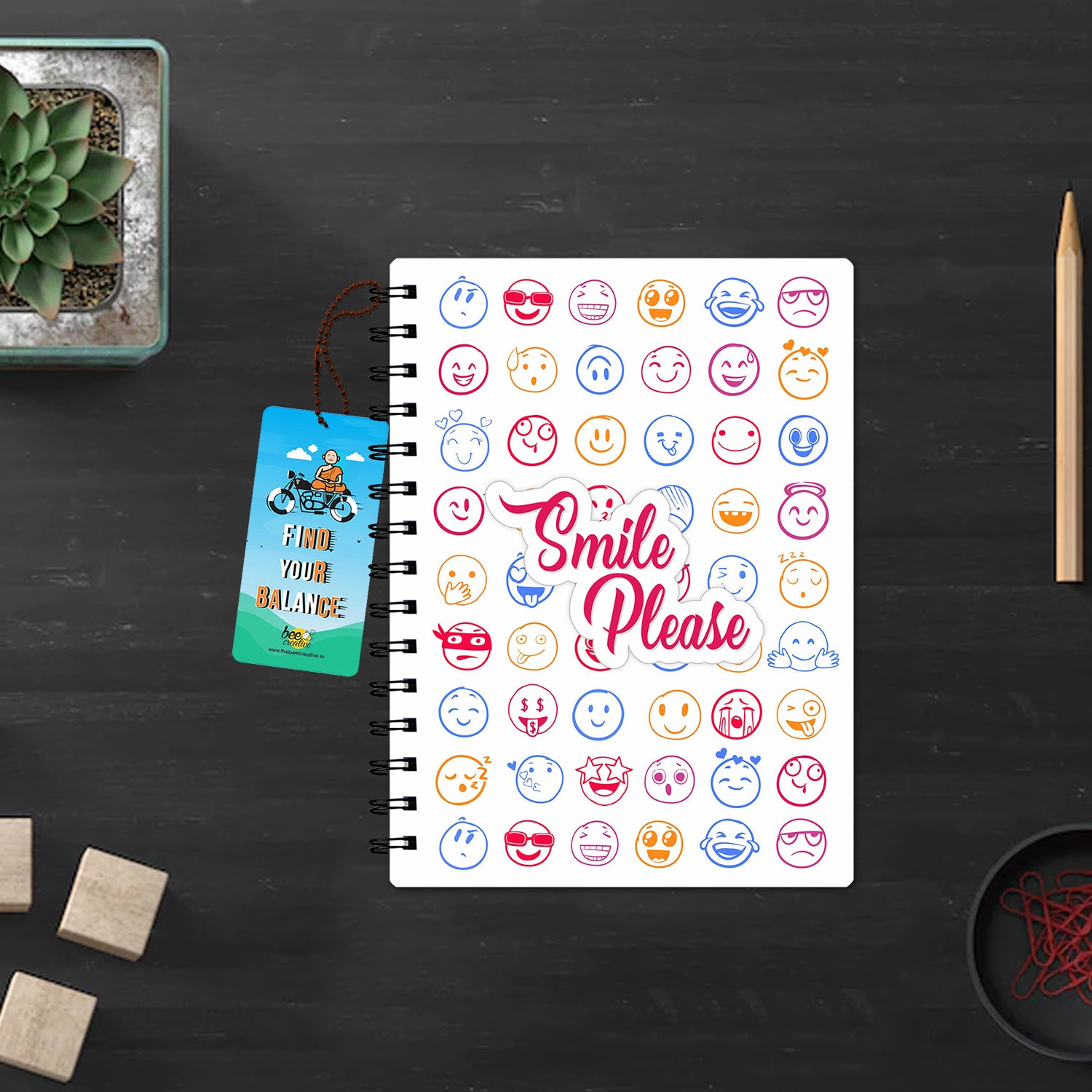 Bee Creative Daily Planner I A5 - Smile Please