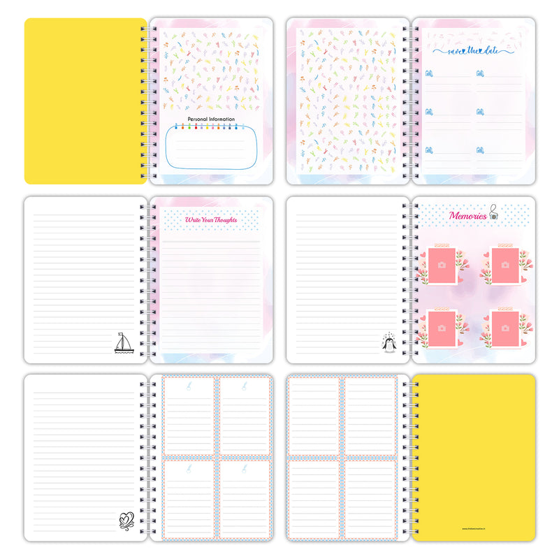 Bee Creative Undated Daily Planner I A5 I Hard Cover I Wiro Bound I160  Ruled Pages I 100 GSM I Lay Flat Design I Plan your day, To do List - Inner  Peace