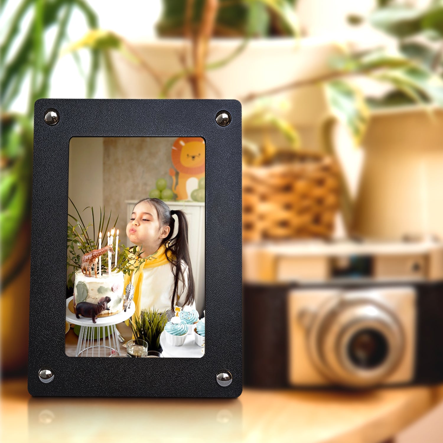 Wooden Desk Photo Frame - Black