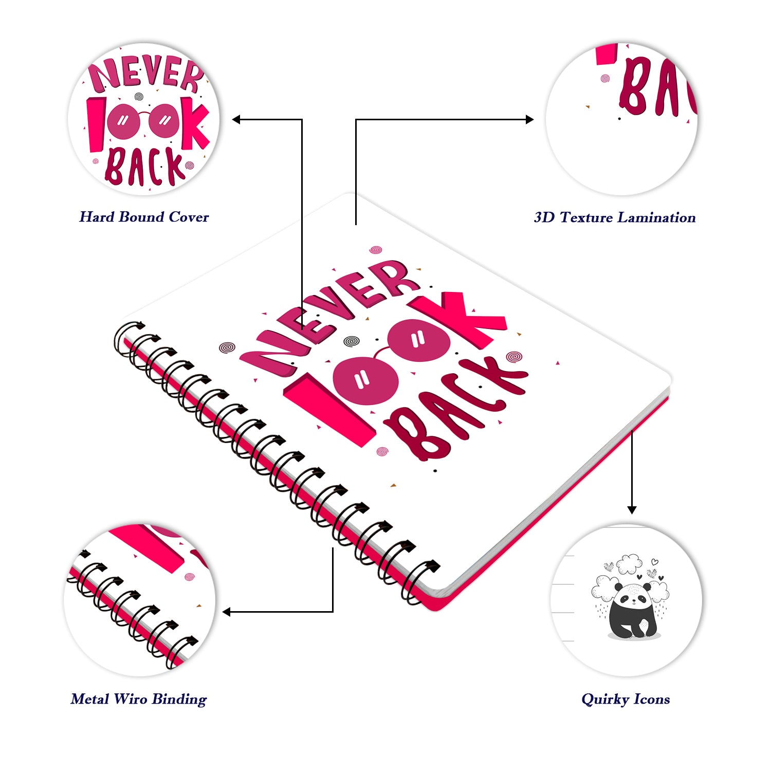 Bee Creative Daily Planner I A5 - Never Look Back