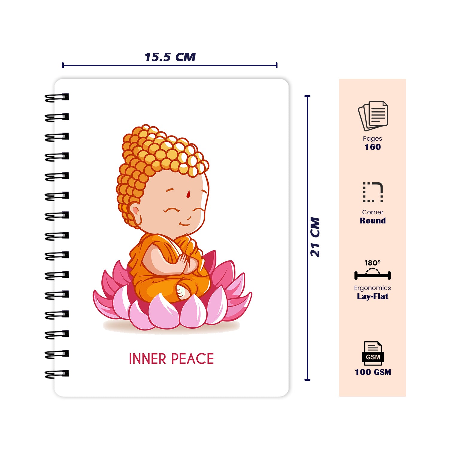 Bee Creative Daily Planner I A5 - Inner Peace