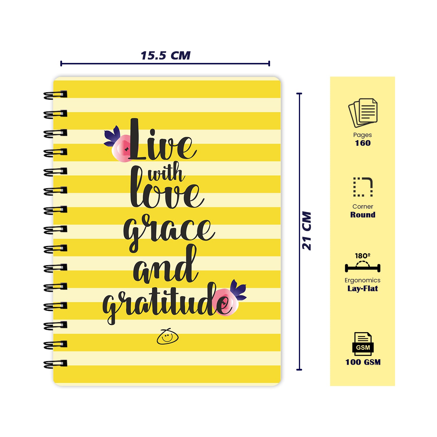 Bee Creative Daily Planner I A5 - Gratitude