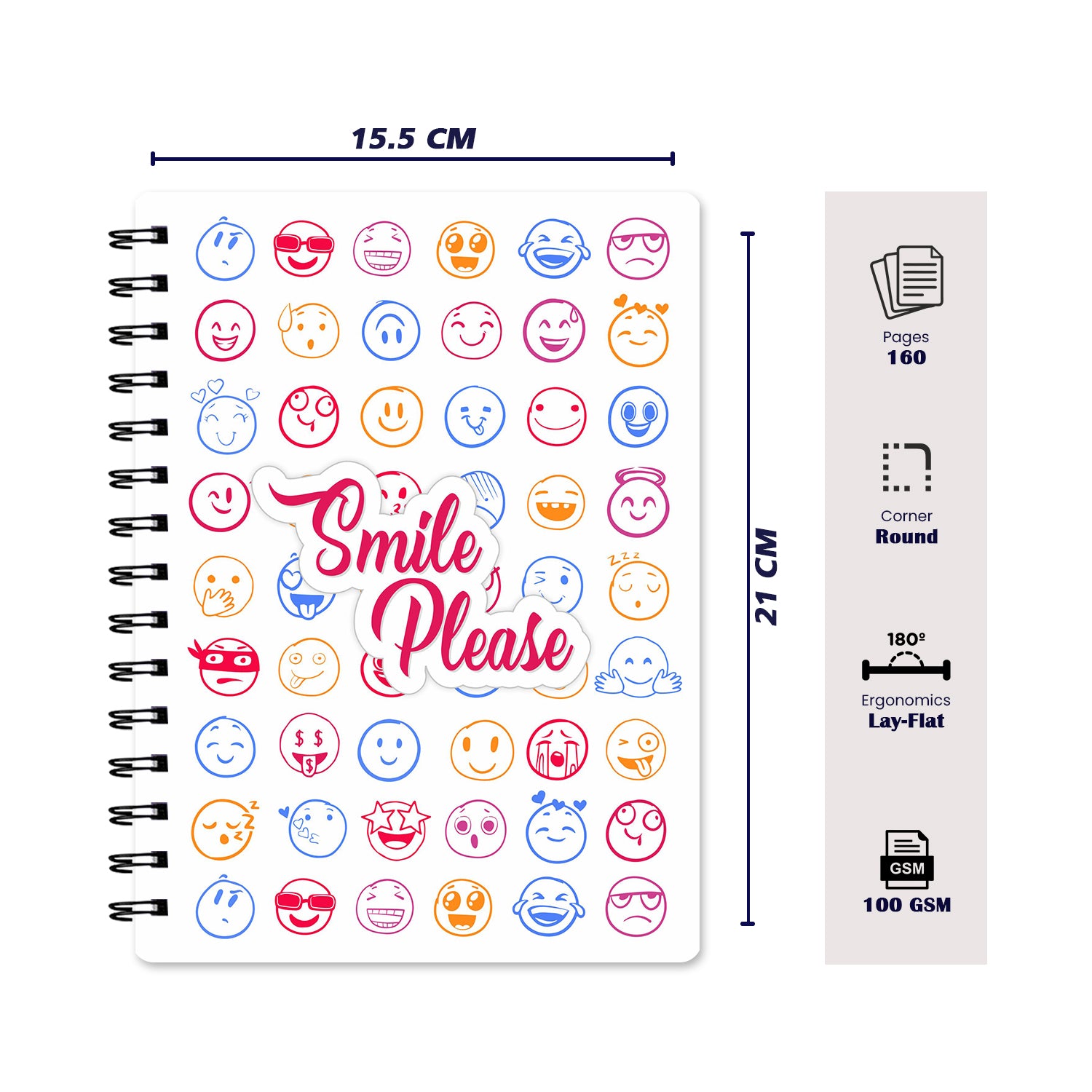 Bee Creative Daily Planner I A5 - Smile Please